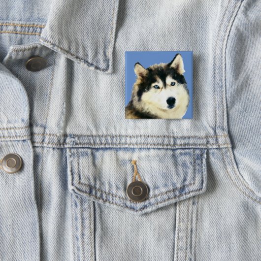 Großartiger sibirischer Husky-Button Button (Beispiel)