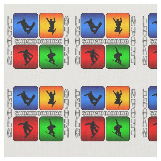 Großartiger Snowboarder-Snowboarding Stoff (Nahaufnahme)