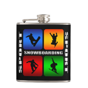 Großartiger Snowboarding-Sport-angesagte Flasche Flachmann