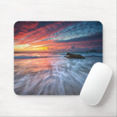 Großartiger Steinstrand des Sonnenuntergang-|, EL Mousepad (Mit Mouse)
