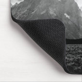 Großartiger Teton Gebirgszug in Schwarzweiss Mousepad (Ecke)