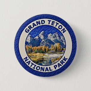 Großartiger Teton Nationalpark Button