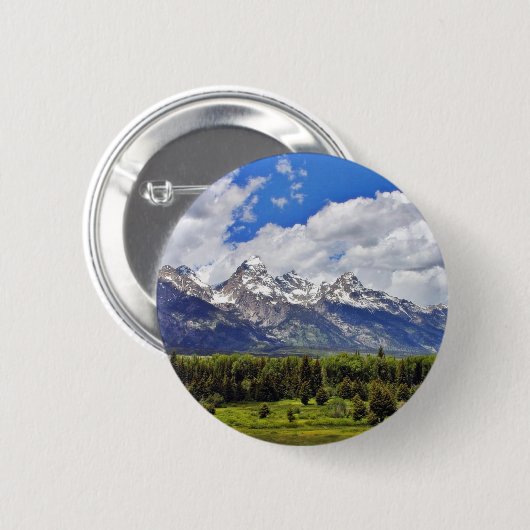 Großartiger Teton Nationalpark Button (Vorne & Hinten)