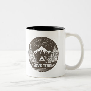Großartiger Teton Nationalpark Zweifarbige Tasse