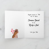 Großartiger Vater... Vatertag Benutzerdefiniertes Dankeskarte (Innenseite)