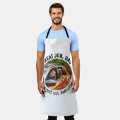 Großartiger Vater... Vatertag Custom Foto White Schürze (Getragen)