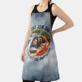 Großartiger Vater... Vathers Day Custom Foto Gray Schürze (InSitu)