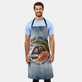 Großartiger Vater... Vathers Day Custom Foto Gray Schürze (Getragen)