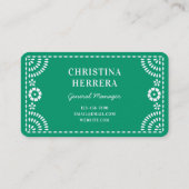 Großartiger Verzierter Papagei Picado Frame Cateri Visitenkarte (Rückseite)