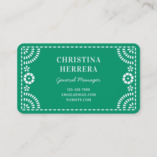 Großartiger Verzierter Papagei Picado Frame Cateri Visitenkarte (Rückseite)