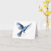 Großartiger Vogel-Flying-BLANK Karte (Gelbe Blume)