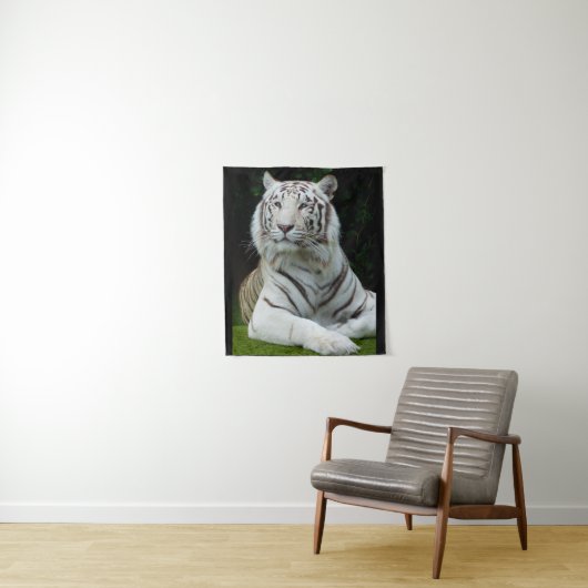 Großartiger weißer Tiger Wandteppich (Beispiel)