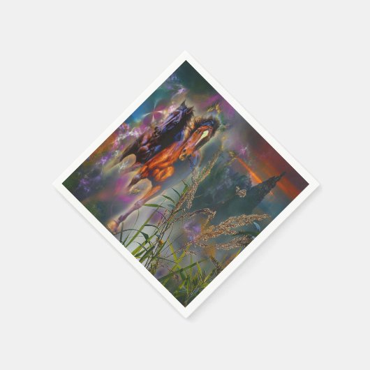 Großartiger Western Horse Napkins Serviette (Ecke)