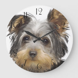 Großartiger Yorkshire Terrier Große Wanduhr