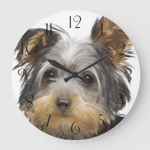 Großartiger Yorkshire Terrier Große Wanduhr