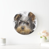Großartiger Yorkshire Terrier Große Wanduhr (Zuhause)
