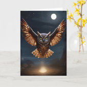 Großartiges Auwl bei Nacht über Feuerlehne Karte (Gelbe Blume)