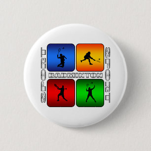Großartiges Badminton Button