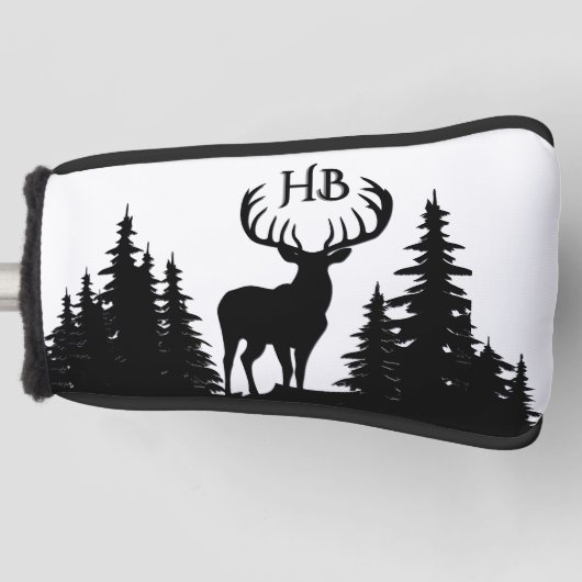 Großartiges Big Rack Buck Monogram Golf Headcover (Vorderseite)
