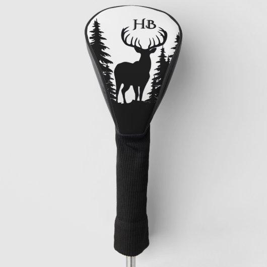 Großartiges Big Rack Buck Monogram Golf Headcover (Vorderseite)