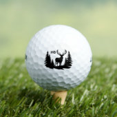 Großartiges Big Rack Buck Monogram Golfball (Insitu T-Shirt)