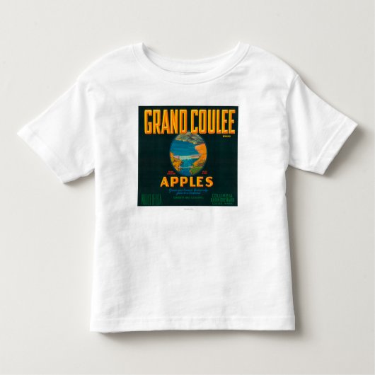 Großartiges Coulee Apple beschriften - Coulee, WA Kleinkind T-shirt (Vorderseite)