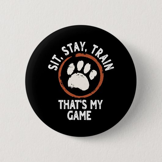 Großartiges Dog Trainer Design Button (Vorderseite)