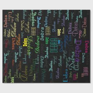großartiges Farbenmuster, typografisches Muster Geschenkpapier
