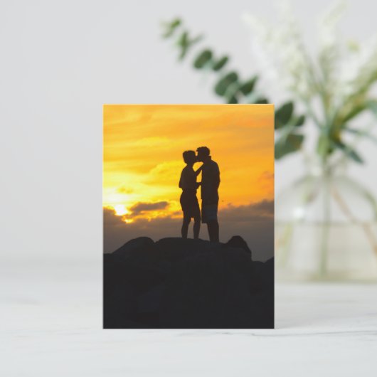 Großartiges Foto von einem Paar, das sich in Key W Postkarte (Stehend Vorderseite)