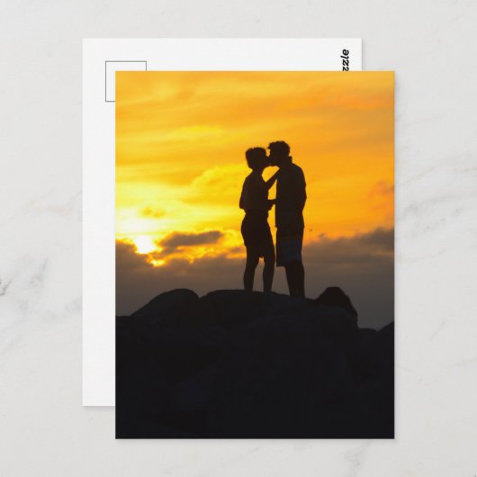 Großartiges Foto von einem Paar, das sich in Key W Postkarte (Vorne/Hinten)