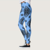 Großartiges französisches Blaues Mandela-Muster Leggings (Links)
