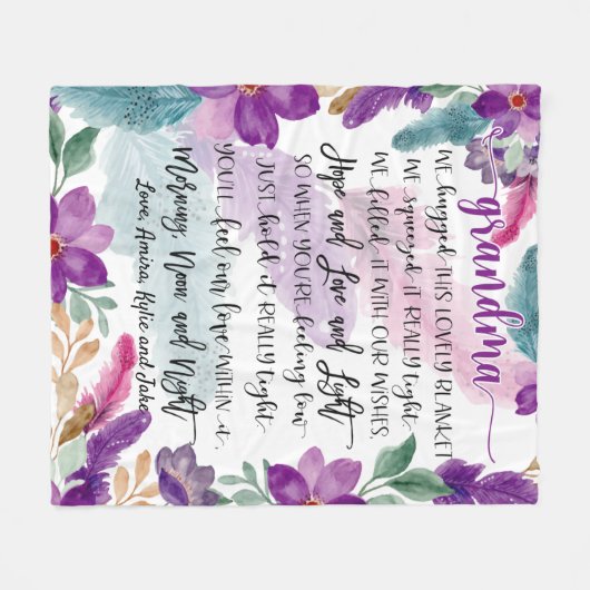 Großartiges Geschenk, maßgeschneiderte Großmutter- Fleecedecke (Vorderseite (Horizontal))