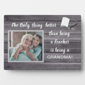 Großartiges Geschenk! Teacher-Grandma Foto Plaque Fotoplatte (Vorderseite)