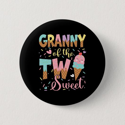 Großartiges Girl Ice Crea Button (Vorderseite)