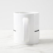 großartiges Herzschlagdesign Jumbo-Tasse (Rückseite)