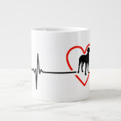 großartiges Herzschlagdesign Jumbo-Tasse (Vorderseite)