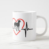 großartiges Herzschlagdesign Jumbo-Tasse (Rechts)