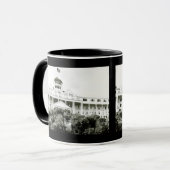 Großartiges Hotel, Mackinac Insel, Schwarzweiss Tasse (Vorderseite Links)