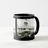 Großartiges Hotel, Mackinac Insel, Schwarzweiss Tasse (VorderseiteRechts)
