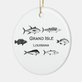 Großartiges Insel-Louisiana-Tiefsee-Fischen Keramik Ornament (Links)