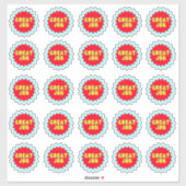 Großartiges Job-farbiges Teacher Stickers Pack Aufkleber (Blatt)