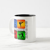 Großartiges Karate Zweifarbige Tasse (Vorderseite Links)