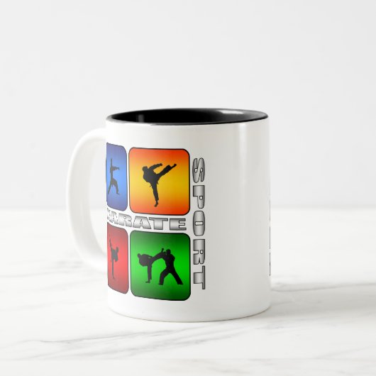 Großartiges Karate Zweifarbige Tasse (Vorderseite Links)