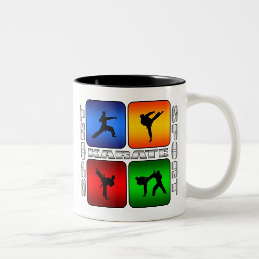 Großartiges Karate Zweifarbige Tasse (Rechts)