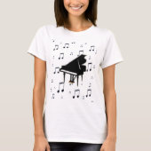 Großartiges Klavier und Musiknoten T-Shirt (Vorderseite)