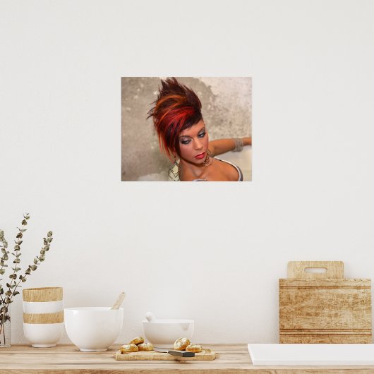 Großartiges Kurzes Friseurposter Poster (Küche)