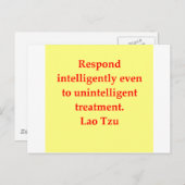 großartiges Lao Tzu Zitat Postkarte (Vorne/Hinten)