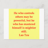 großartiges Lao Tzu Zitat Postkarte (Vorderseite)