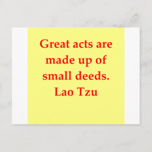 großartiges Lao Tzu Zitat Postkarte