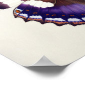 Großartiges Lila Emperor Butterfly Art Print Poste Poster (Ecke)